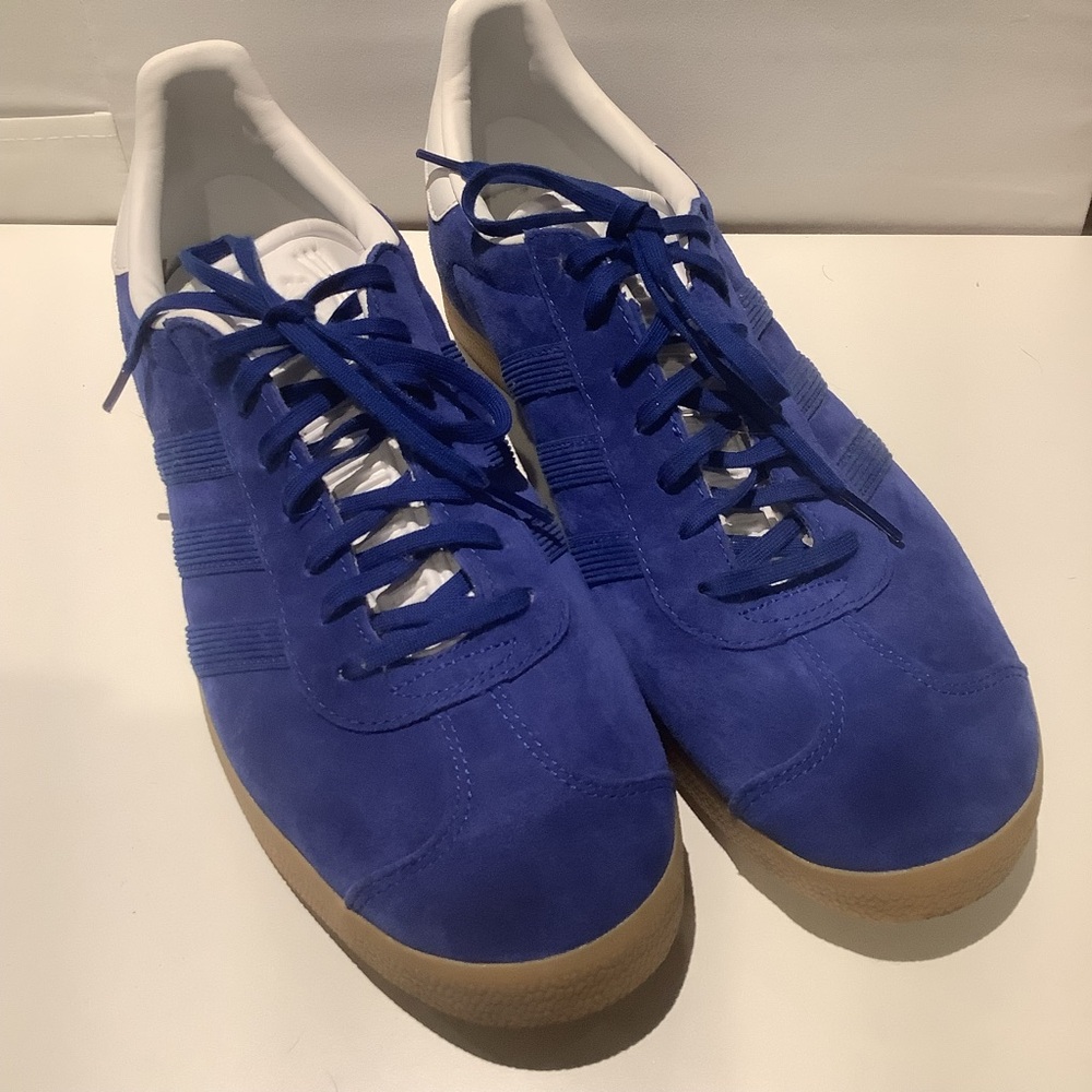 Suede Adidas Gazelles with Gum Soles